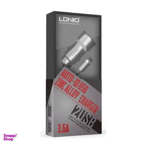 شارژر فندکی 2 خروج 18 واتی الدینیو (Ldnio) با کابل مدل C302