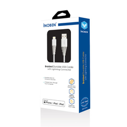 کابل شارژ USB به لایتنینگ 1.2 متر آینوبن (Inoben) کنفی مدل Braided