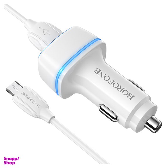 شارژر فندکی بروفون مدل BZ14 12W به همراه کابل تبدیل MICROUSB