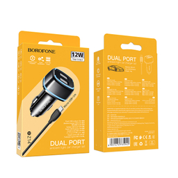 شارژر فندکی بروفون مدل BZ14 12W به همراه کابل تبدیل MICROUSB