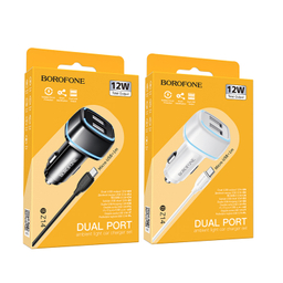 شارژر فندکی بروفون مدل BZ14 12W به همراه کابل تبدیل MICROUSB