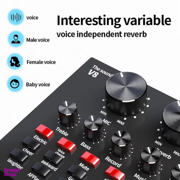میکروفون استودیویی مدل Legendary Vocal به همراه پایه تلسکوپی و پاپ فیلتر و کارت صدا