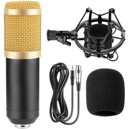 میکروفون استودیویی مدل Legendary Vocal به همراه پایه تلسکوپی و پاپ فیلتر و کارت صدا