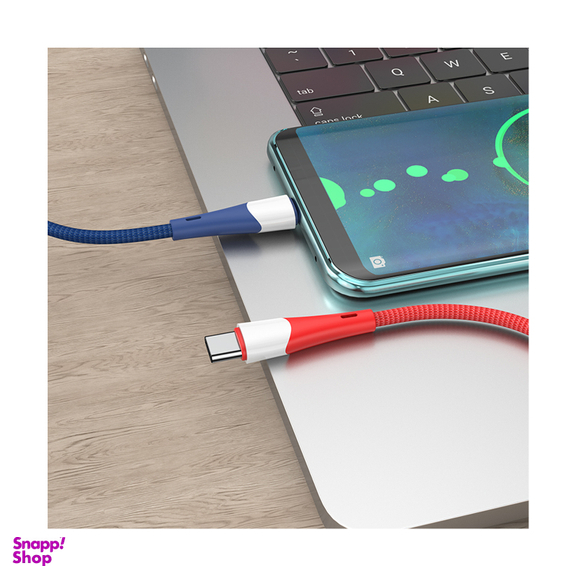 کابل تبدیل USB به USB-C بروفون مدل BX60 طول 1 متر