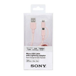 کابل تبدیل USB به microUSB لایتنینگ سونی مدل CP-ABLP150 طول 1.5 متر