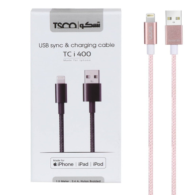 کابل تبدیل USB به لایتنینگ تسکو مدل TC-i400 طول 1٫5 متر
