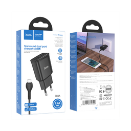 شارژر دیواری هوکو مدل C88A به همراه کابل MICROUSB