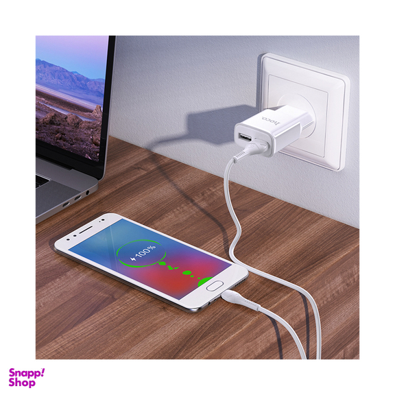 شارژر دیواری هوکو مدل C88A به همراه کابل MICROUSB