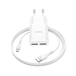 شارژر دیواری هوکو مدل C88A به همراه کابل MICROUSB
