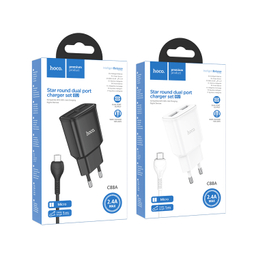 شارژر دیواری هوکو مدل C88A به همراه کابل MICROUSB