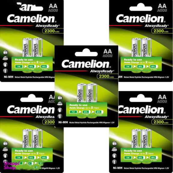 باتری قلمی قابل شارژ کملیون (Camelion) مدل Always Ready بسته 2 عددی