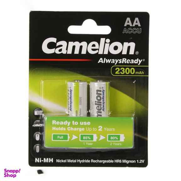 باتری قلمی قابل شارژ کملیون (Camelion) مدل Always Ready بسته 2 عددی