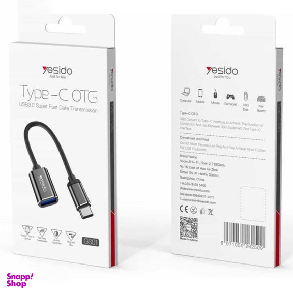 مبدل Otg Usb-C به Usb3.0 یسیدو (Yesido) مدل Gs01