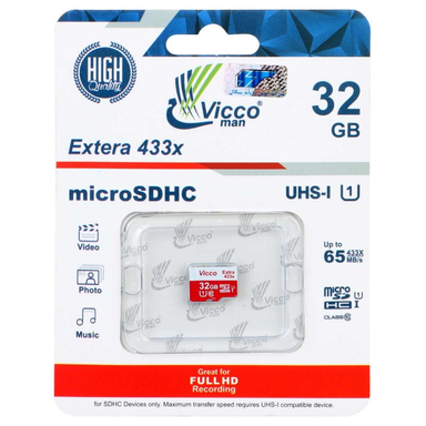 کارت حافظه microSDHC ویکومن مدل 433X کلاس 10 استاندارد ظرفیت 32 گیگابایت