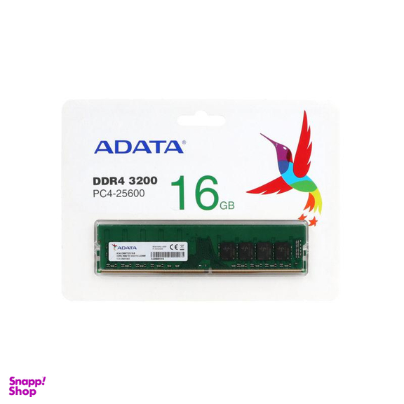 رم کامپیوتر DDR4 تک کاناله 3200 مگاهرتز CL22 ای دیتا (Adata) مدل PC4.25600 ظرفیت 16 گیگابایت