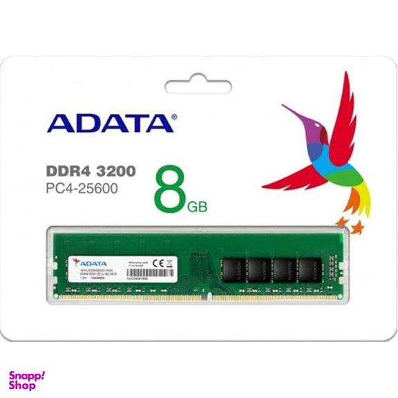 رم کامپیوتر DDR4 تک کاناله 3200 مگاهرتز CL22 ای دیتا (Adata) مدل PC4.25600 ظرفیت 8 گیگابایت