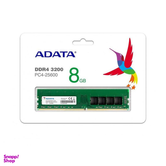 رم کامپیوتر DDR4 تک کاناله 3200 مگاهرتز CL22 ای دیتا (Adata) مدل PC4.25600 ظرفیت 8 گیگابایت