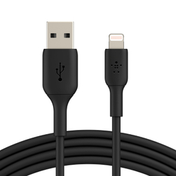 کابل تبدیل USB-A به لایتنینگ بلکین مدل CAA001bt1MBK2PK طول 1 متر مجموعه 2 عددی