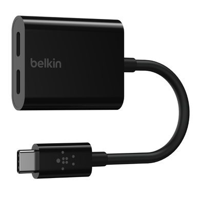 مبدل 1 به 2 USB-C بلکین مدل F7U081btBLK طول 0٫14 متر