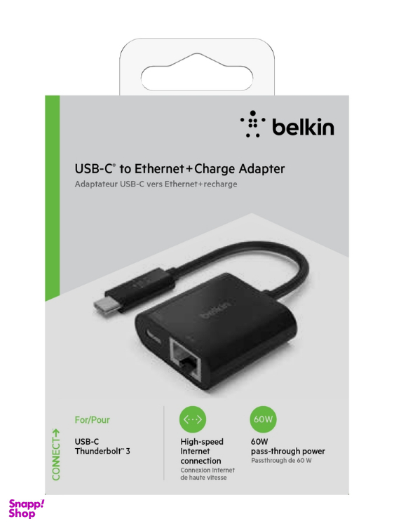 مبدل USB-C به Ethernet بلکین مدل INC001btBK