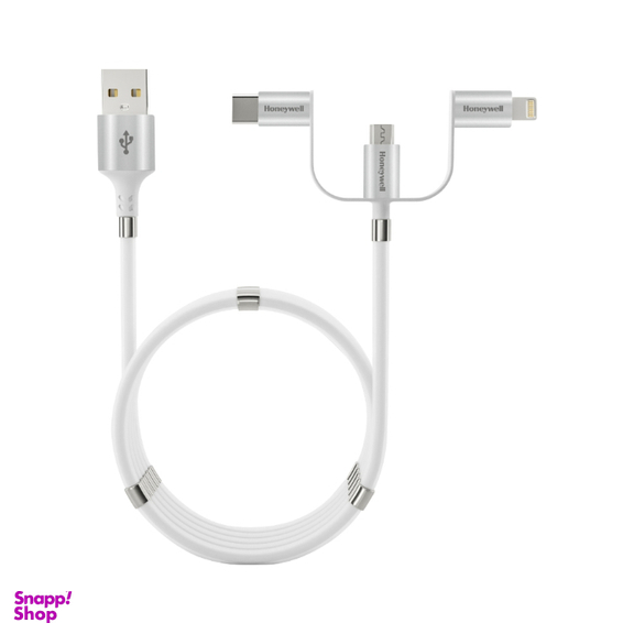 کابل تبدیل USB به MicroUSB/ لایتنینگ/Type-C هانیول مدل HC000041 طول 1٫2 متر