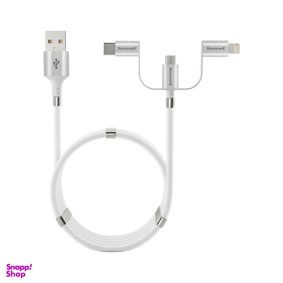 کابل تبدیل USB به MicroUSB/ لایتنینگ/Type-C هانیول مدل HC000041 طول 1٫2 متر