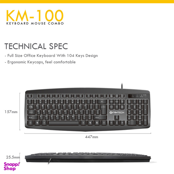 کیبورد و ماوس فنتک (Fantech) مدل KM-100