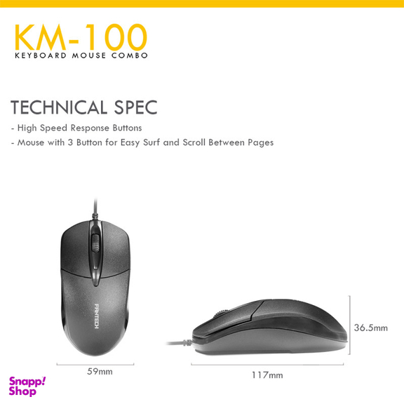 کیبورد و ماوس فنتک (Fantech) مدل KM-100