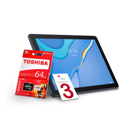 تبلت هوآوی (Huawei) مدل MatePad T10 ظرفیت 16 گیگابایت + سه ماه اشتراک رایگان نماوا و کارت حافظه 64 گیگابایت