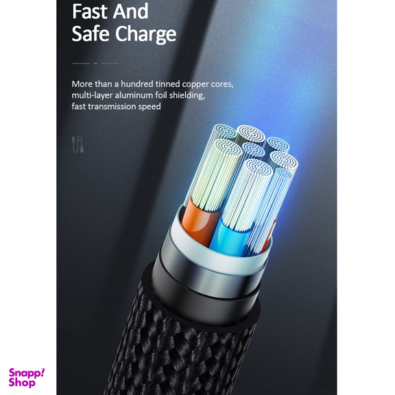 کابل تبدیل USB به لایتنینگ یوسمز (USAMS) مدل SJ448 U55 طول 1 متر