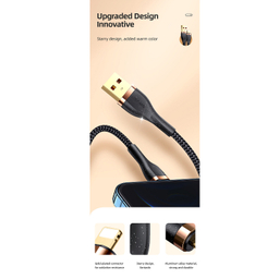 کابل تبدیل USB به لایتنینگ یوسمز (USAMS) مدل SJ487 U64 طول 1 متر