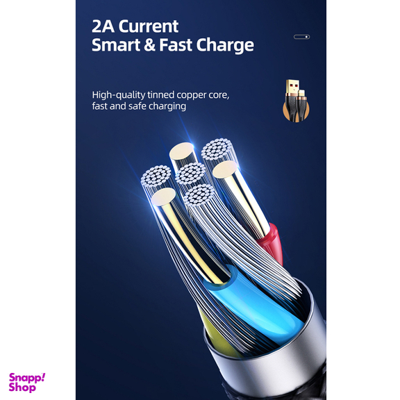 کابل تبدیل USB به لایتنینگ یوسمز (USAMS) مدل SJ487 U64 طول 1 متر
