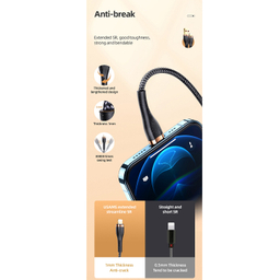 کابل تبدیل USB به لایتنینگ یوسمز (USAMS) مدل SJ487 U64 طول 1 متر