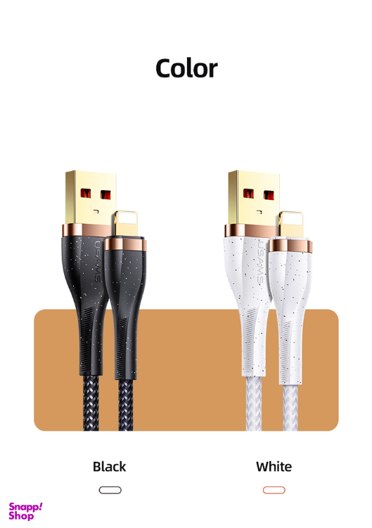 کابل تبدیل USB به لایتنینگ یوسمز (USAMS) مدل SJ487 U64 طول 1 متر
