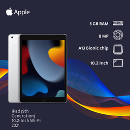 تبلت اپل (Apple) مدل iPad 9th Generation 10.2-Inch Wi-Fi 2021 ظرفیت 256 گیگا بایت