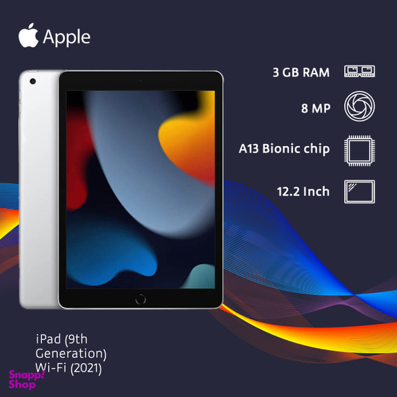 تبلت اپل مدل iPad 9th Generation 10.2-Inch Wi-Fi 2021 ظرفیت 64 گیگابایت