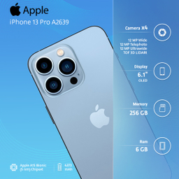 گوشی موبایل اپل (Apple) مدل Active iPhone 13 Pro A2639 دو سیم‌ کارت ظرفیت 256 گیگا بایت رم 6 گیگا بایت