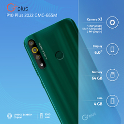 گوشی موبایل جی پلاس (G-Plus) مدل P10 Plus GMC-665M دو سیم کارت ظرفیت 64 گیگا بایت و رم 4 گیگا بایت