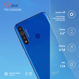 گوشی موبایل جی پلاس (G-Plus) مدل P10 Gmc635K دو سیم کارت ظرفیت 32 گیگا بایت و رم 2 گیگا بایت