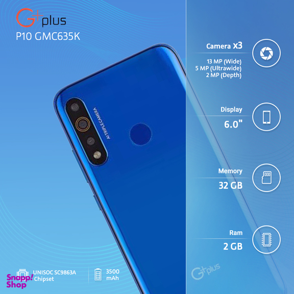 گوشی موبایل جی پلاس (G-Plus) مدل P10 Gmc635K دو سیم کارت ظرفیت 32 گیگا بایت و رم 2 گیگا بایت