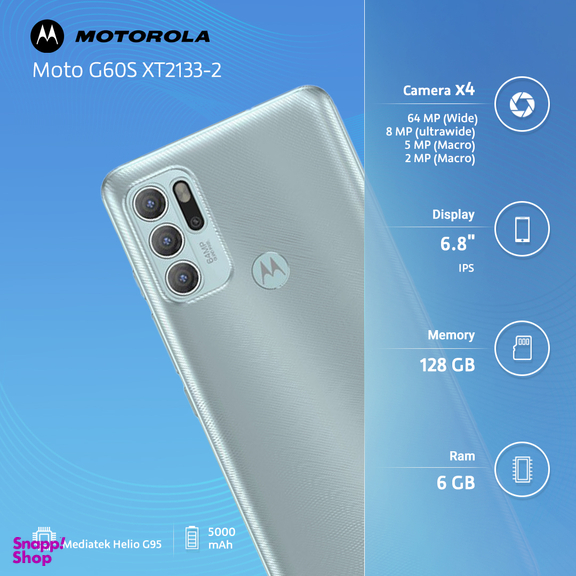 گوشی موبایل موتورولا (Motorola) مدل Moto G60S XT2133-2 دو سیم‌ کارت ظرفیت 128 گیگا بایت و رم 6 گیگا بایت