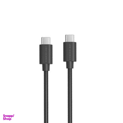 کابل شارژ دو سر تایپ سی پاورولوژی (Powerology) مدل Pccpdbk طول 1.2 متر