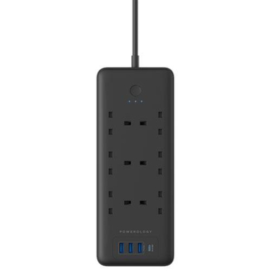 چند راهی برق و USB هوشمند پاورولوژی (Powerology) مدل Psmsupdbk