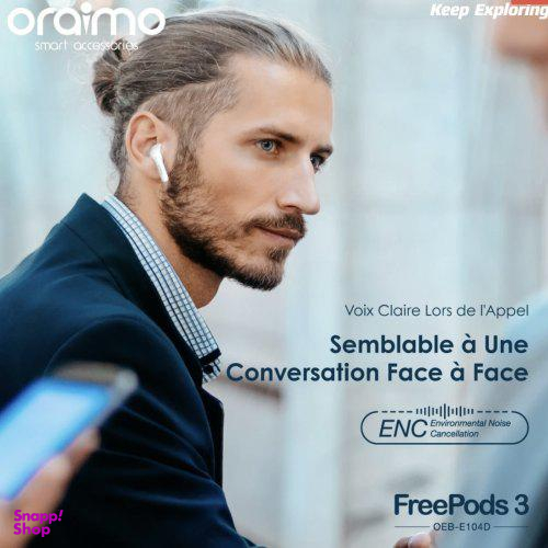 هندزفری بلوتوثی اورایمو (Oraimo)مدل ترووایرلس Freepods 3