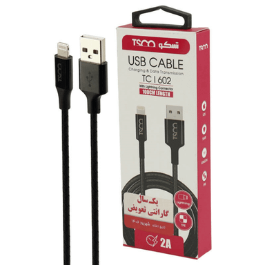 کابل تبدیل USB به Lightning تسکو مدل TC I602 طول 1 متر