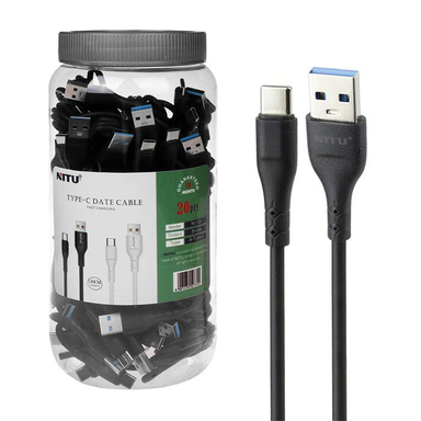 کابل دبه ای تایپ سی فست شارژ نیتو (Nitu) مدل NC129 1.2m بسته 20 عددی