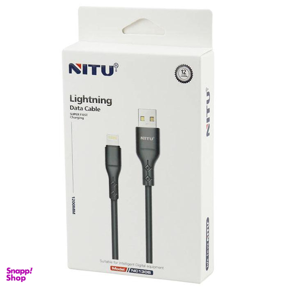 کابل USB به لایتنینگ نیتو (Nitu) مدل NC130 طول 1.2 متر 2.4 آمپر