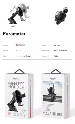 پایه نگهدارنده و شارژر بی سیم یسیدو (Yesido) مدل C123