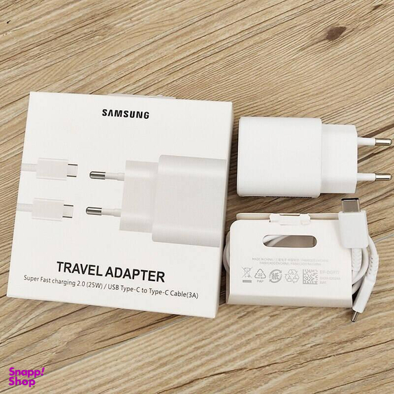 شارژر دیواری فست شارژ 2 پین سامسونگ مدل EP-TA800 3A PD 25W به همراه کابل تایپ سی