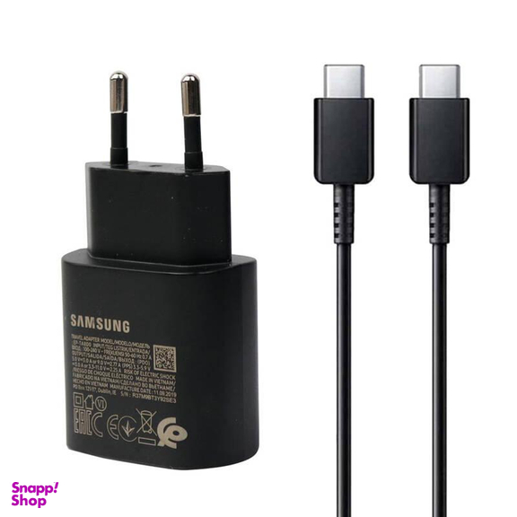 شارژر دیواری فست شارژ 2 پین سامسونگ مدل EP-TA800 3A PD 25W به همراه کابل تایپ سی